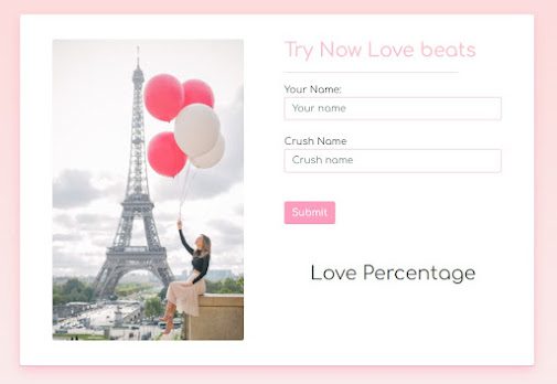 Create Beautiful Love Calculator using JavaScript & Bootstrap 5