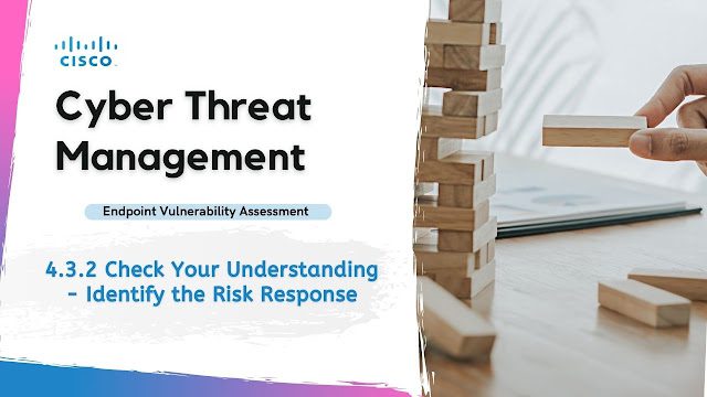 4.3.2 Check Your Understanding Identify the Risk Response Quiz