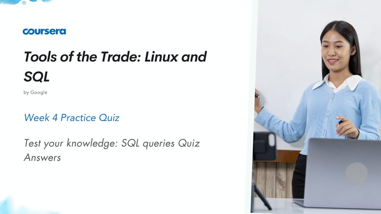 Test your knowledge SQL queries Quiz Answers