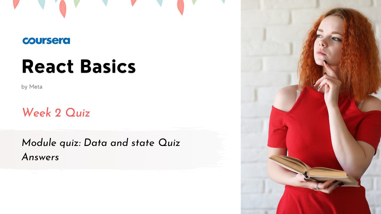 Module quiz Data and state Quiz Answers