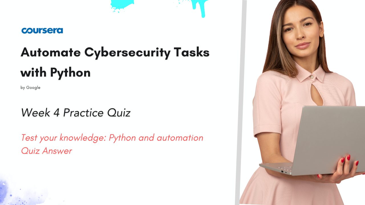 Test your knowledge Python and automation Quiz Answer
