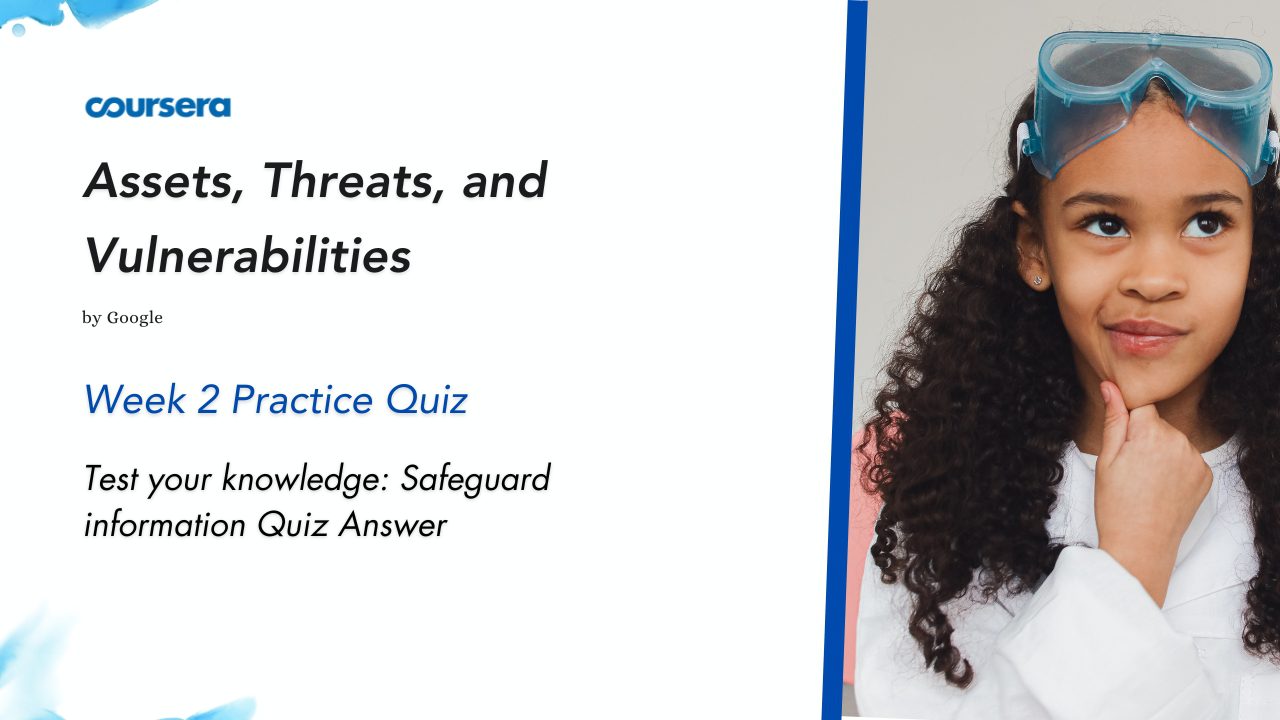 Test your knowledge Safeguard information Quiz Answer