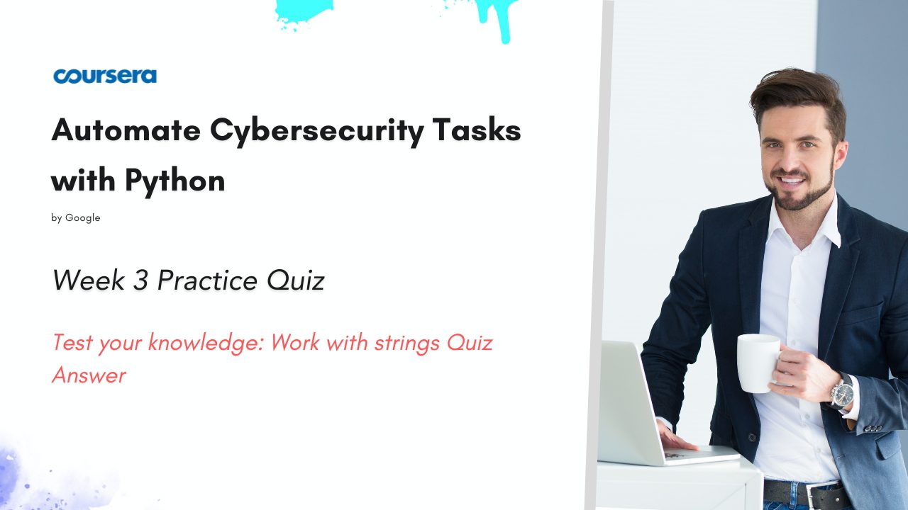 Test your knowledge Work with strings Quiz Answer