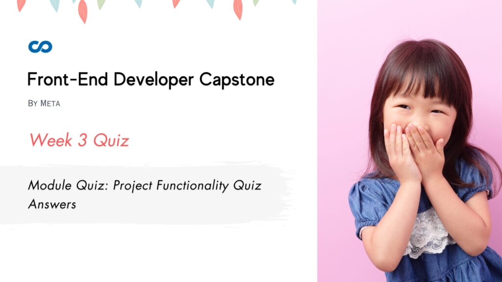 Module Quiz: Project Functionality Quiz Answers
