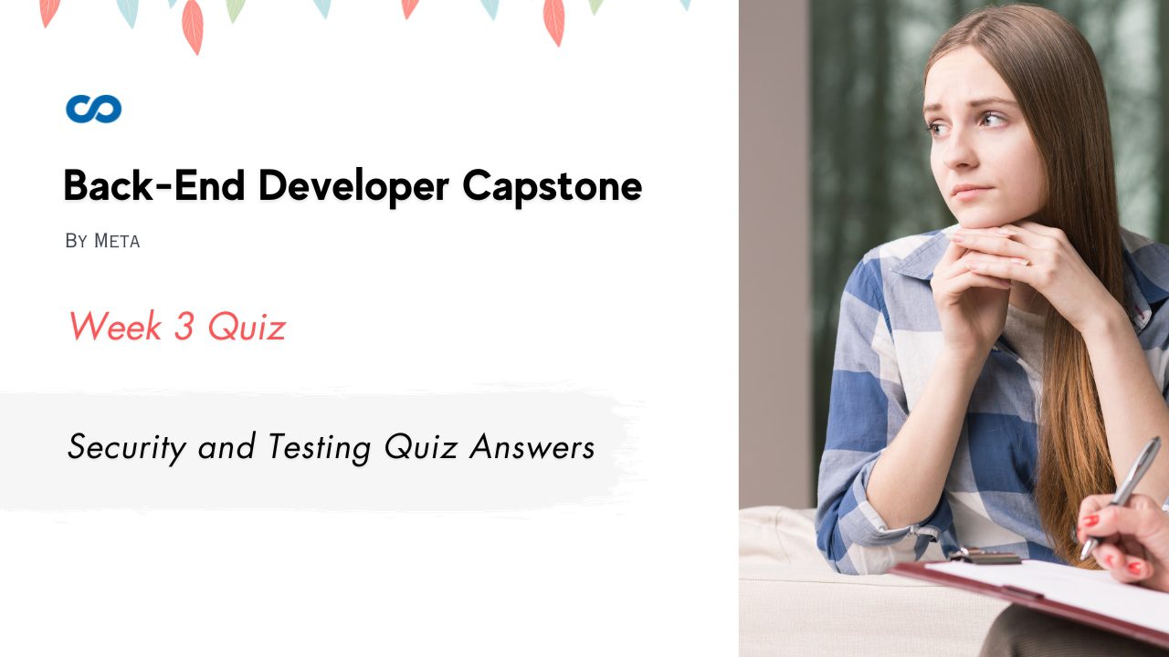 Security and Testing Quiz Answers