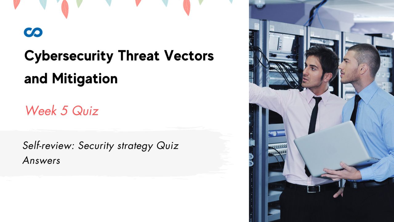 Self-review Security strategy Quiz Answers