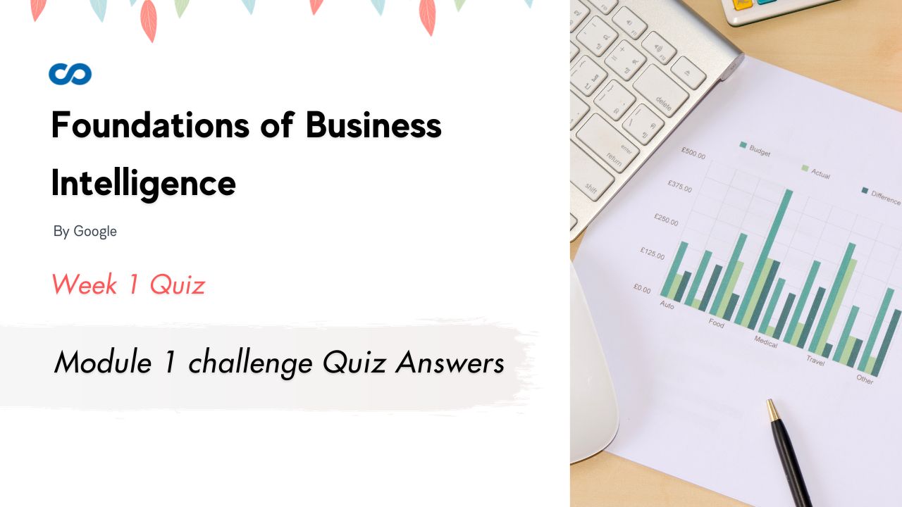 Foundations of Business Intelligence Module 1 challenge Quiz Answers