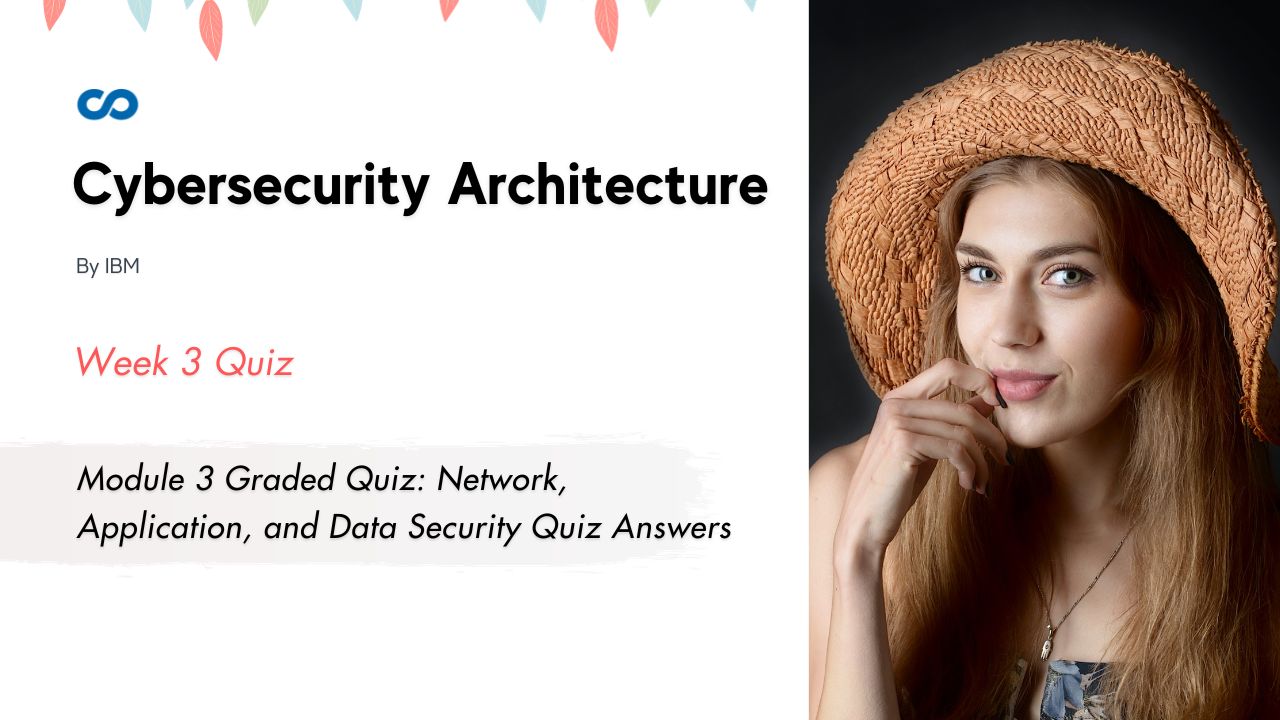 Module 3 Graded Quiz Network, Application, and Data Security Quiz Answers