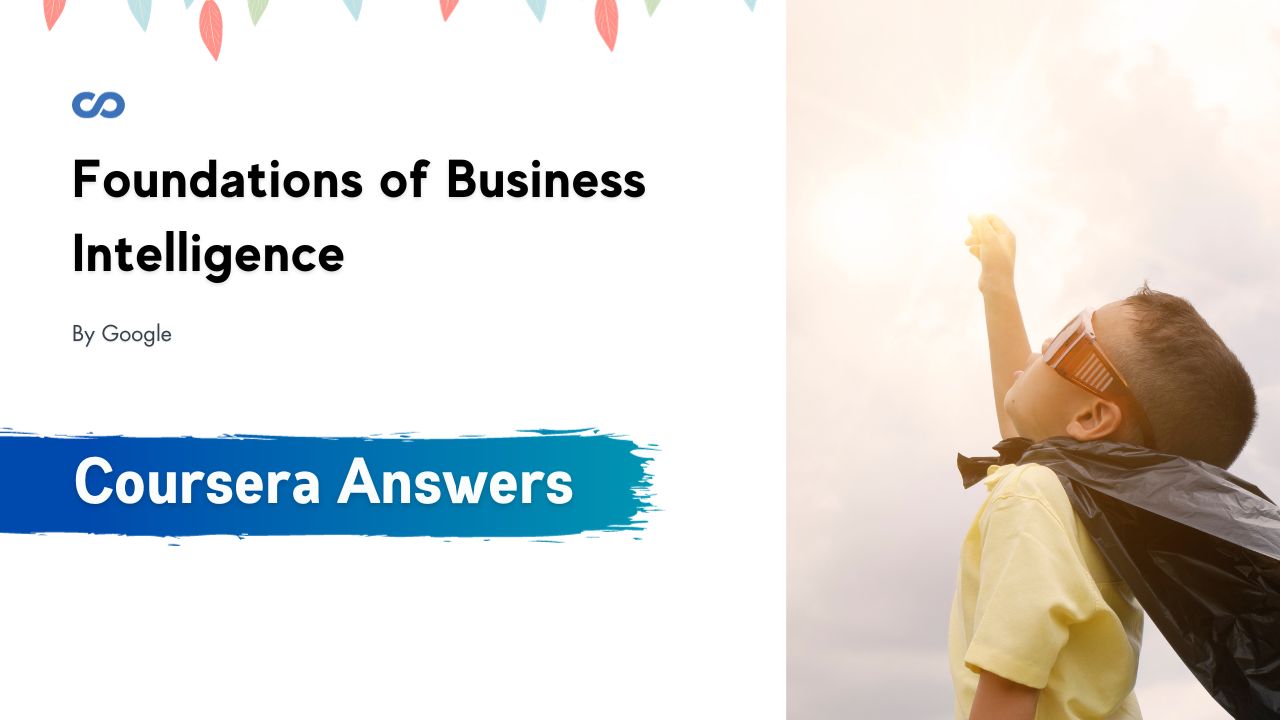 Foundations of Business Intelligence Coursera Quiz Answers