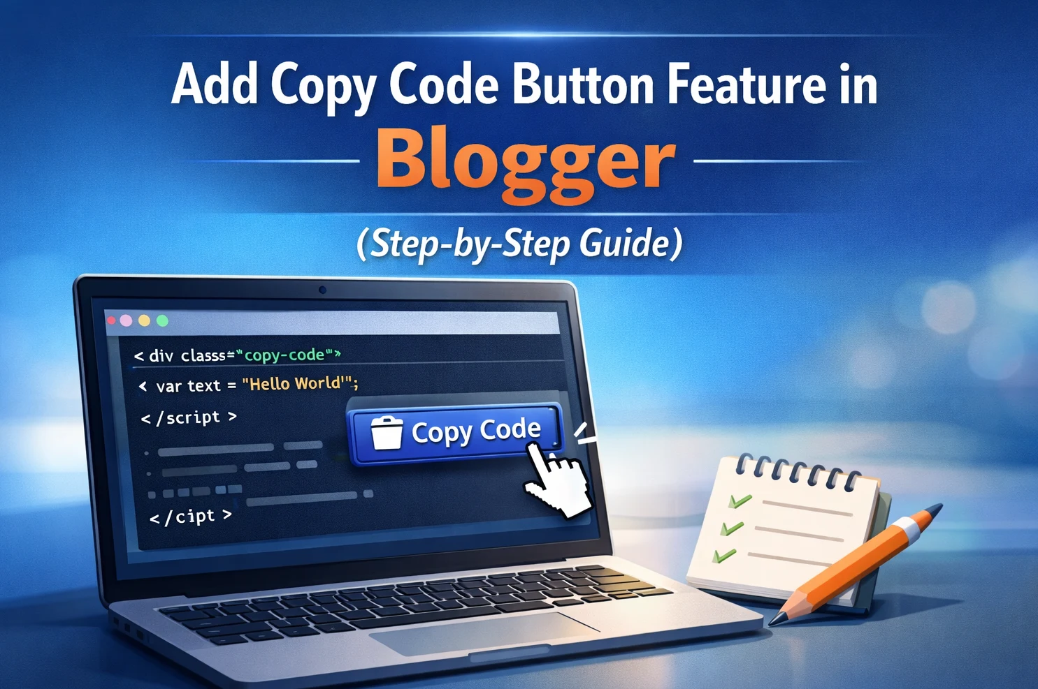 Add Copy Code Button Feature in Blogger (Step-by-Step Guide)